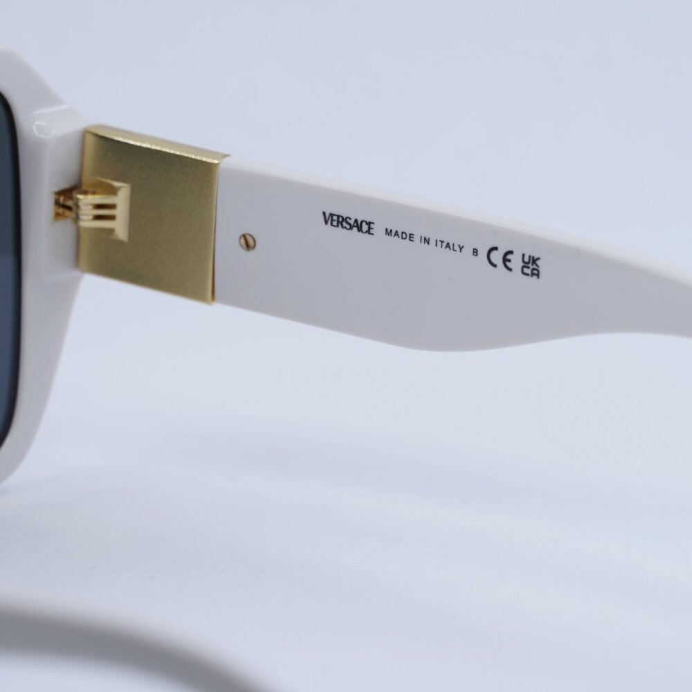 🕶️ New Versace VE4472D 548487 Sunglasses - Ivory White Frame, Grey Lenses - Picture 8 of 12